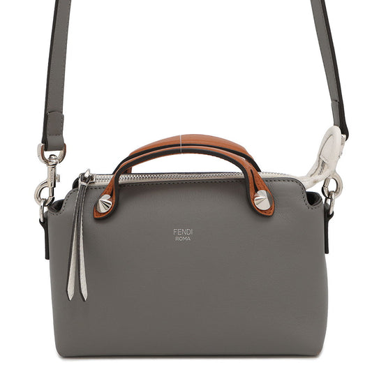 FENDI By the way Gray/Brown/White8BL145 Leather Size Mini