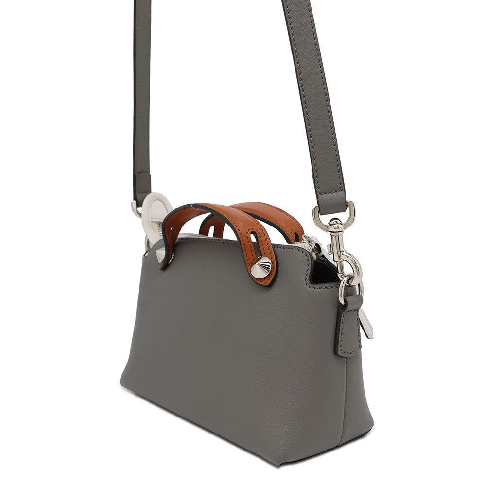 FENDI By the way Gray/Brown/White8BL145 Leather Size Mini
