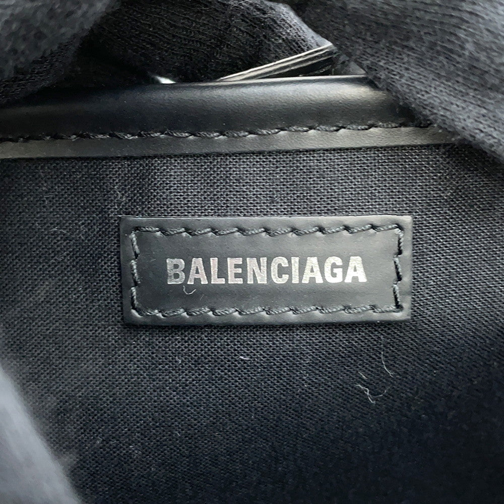 BALENCIAGA Navy Kabas Natural/Black390346 Canvas Size XS