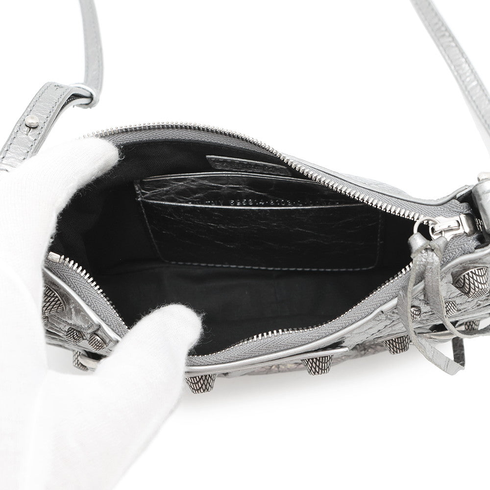 BALENCIAGA luka goal Silver695814 Leather Size Mini