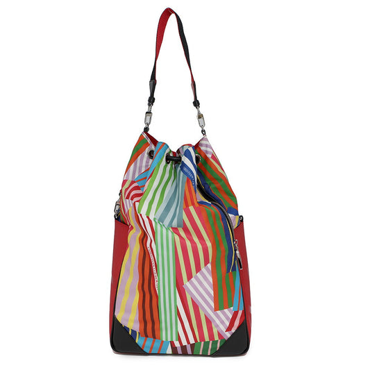 Christian Louboutin Sailor Swim Drawstring BagShoulder Bag Red/Multicolor3225106 Rubber Nylon
