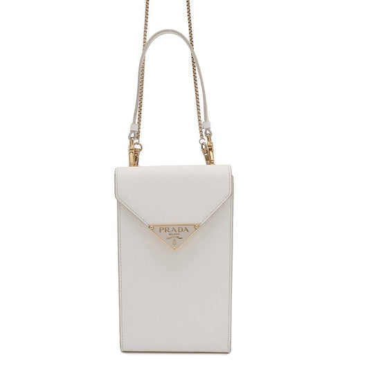 PRADA Mini Shoulder Bag White1BP050 Saffiano LeatherLeather