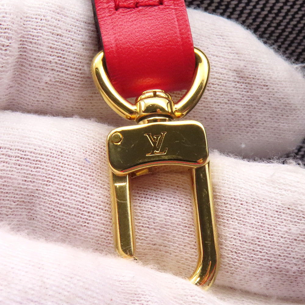 LOUIS VUITTON Square Patchwork Neverfull Blue/RedM44981 Monogram Denim Size MM