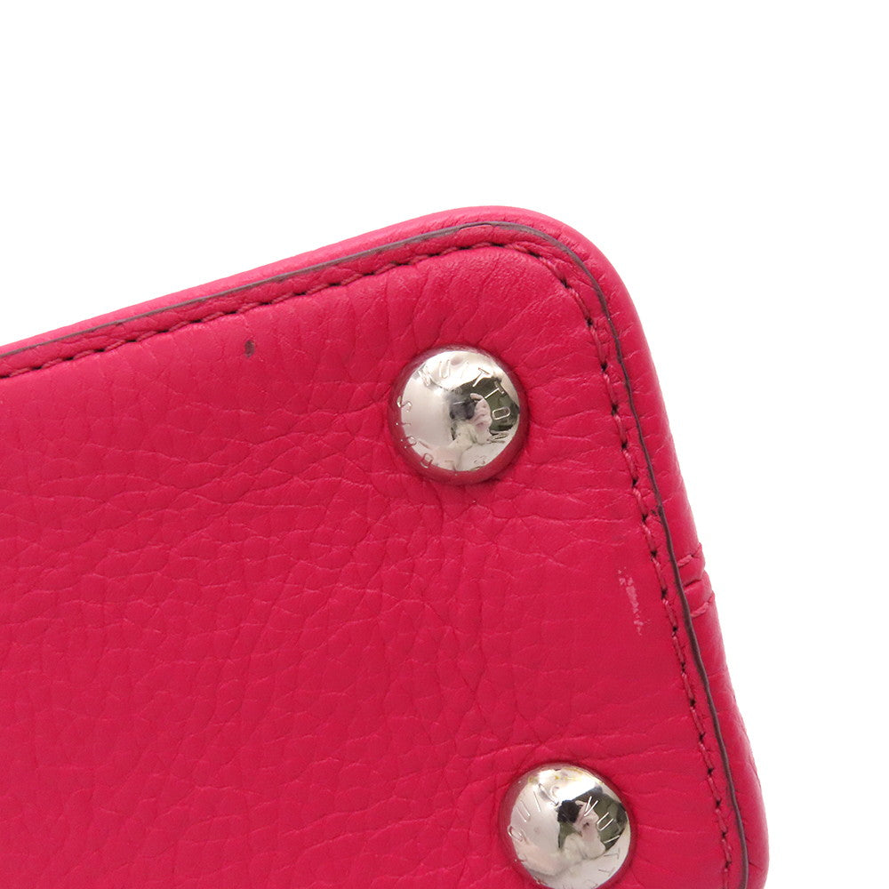 LOUIS VUITTON Capucines PinkM90294 Taurillon Leather Size BB