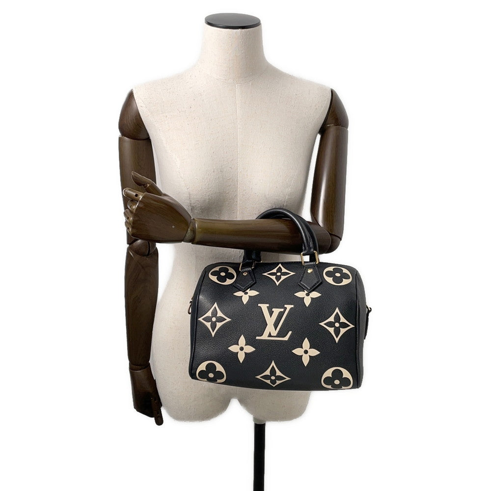 LOUIS VUITTON Speedy Bandouliere Noir/RedM58947 Bicolor Monogram Empreinte Leather Size 25
