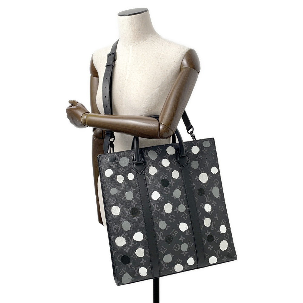 LOUIS VUITTON LV × YK Sac Plat NoirM46404 Monogram Eclipse Painted Dot