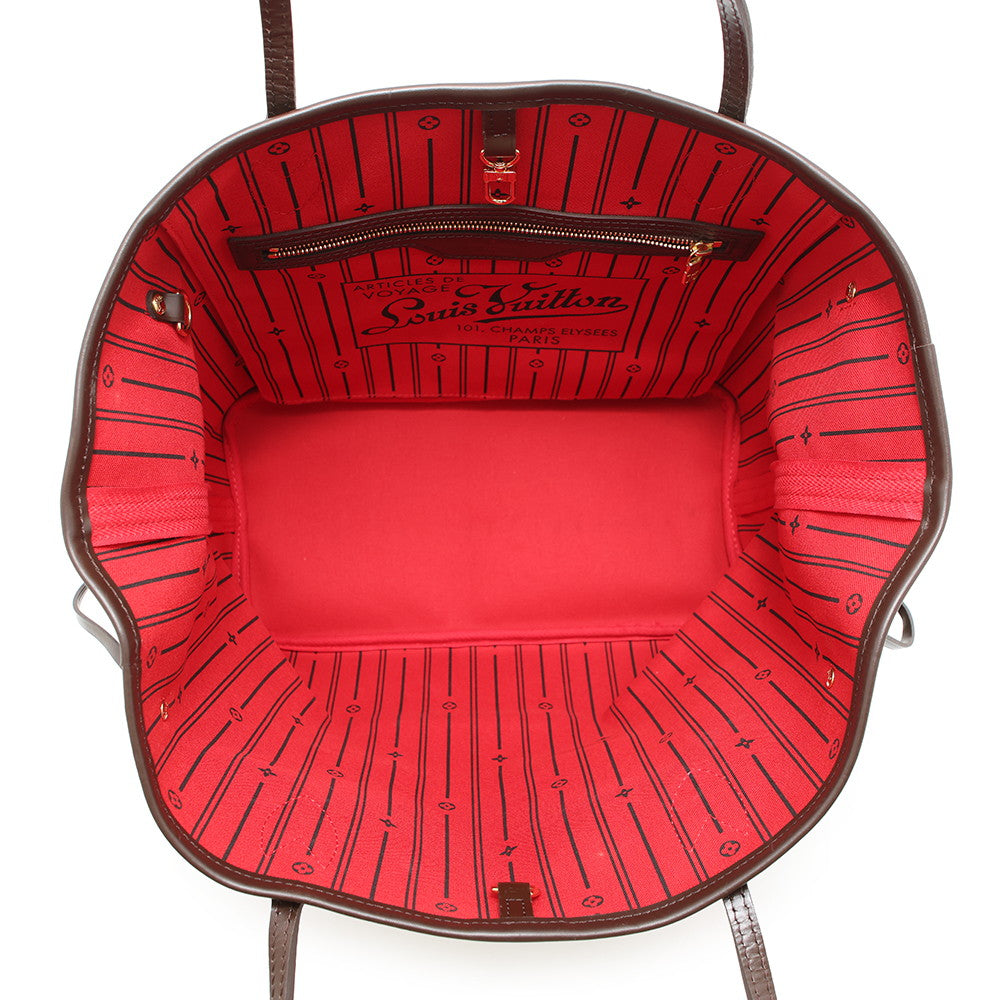 LOUIS VUITTON Neverfull CeriseN51105 Damier Ebene Canvas Size MM