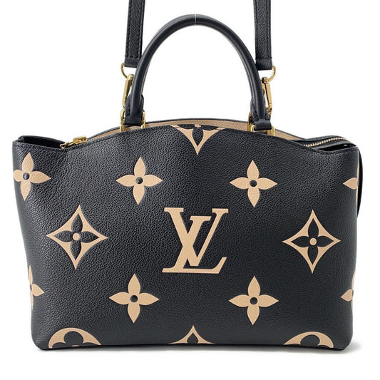 LOUIS VUITTON Petit Palais Noir/BeigeM58913 Bicolor Monogram Empreinte Leather Size PM