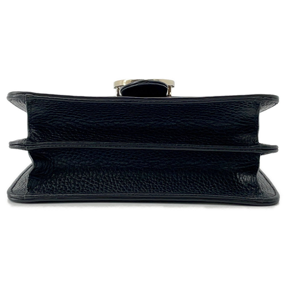 GUCCI Interlocking G ChainShoulder Bag Black510304 Leather