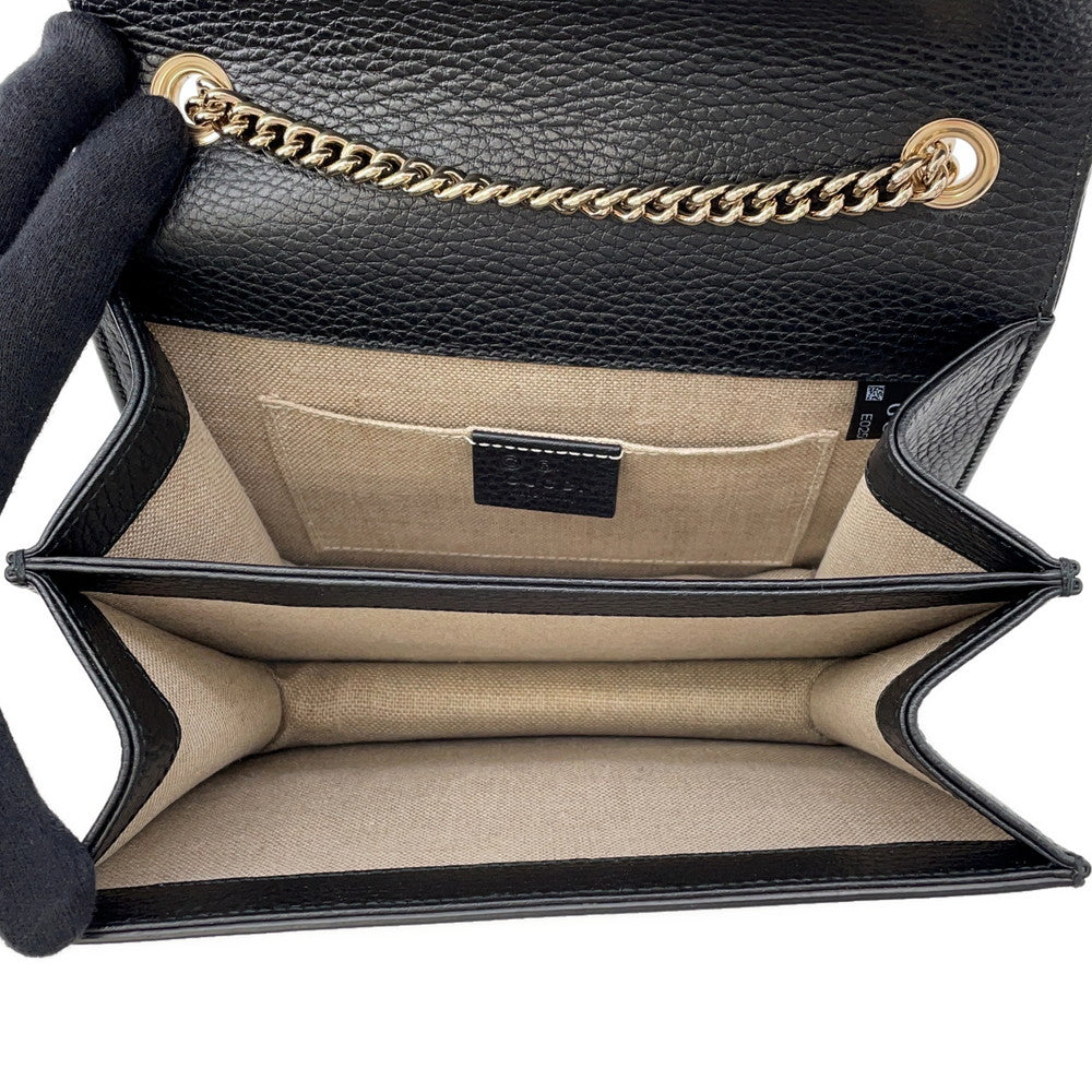 GUCCI Interlocking G ChainShoulder Bag Black510304 Leather