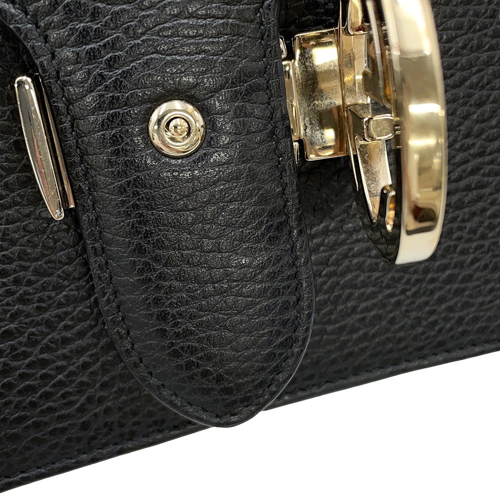 GUCCI Interlocking G ChainShoulder Bag Black510304 Leather