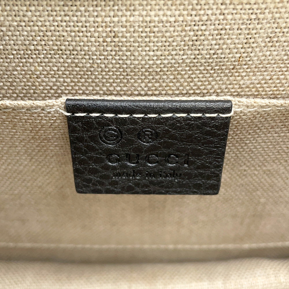 GUCCI Interlocking G ChainShoulder Bag Black510304 Leather