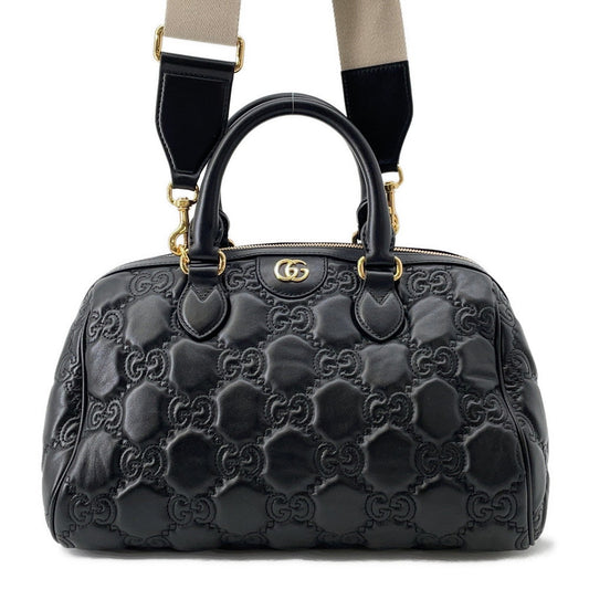 GUCCI GGMatelasse 2wayTravel Bag Black702242 Leather