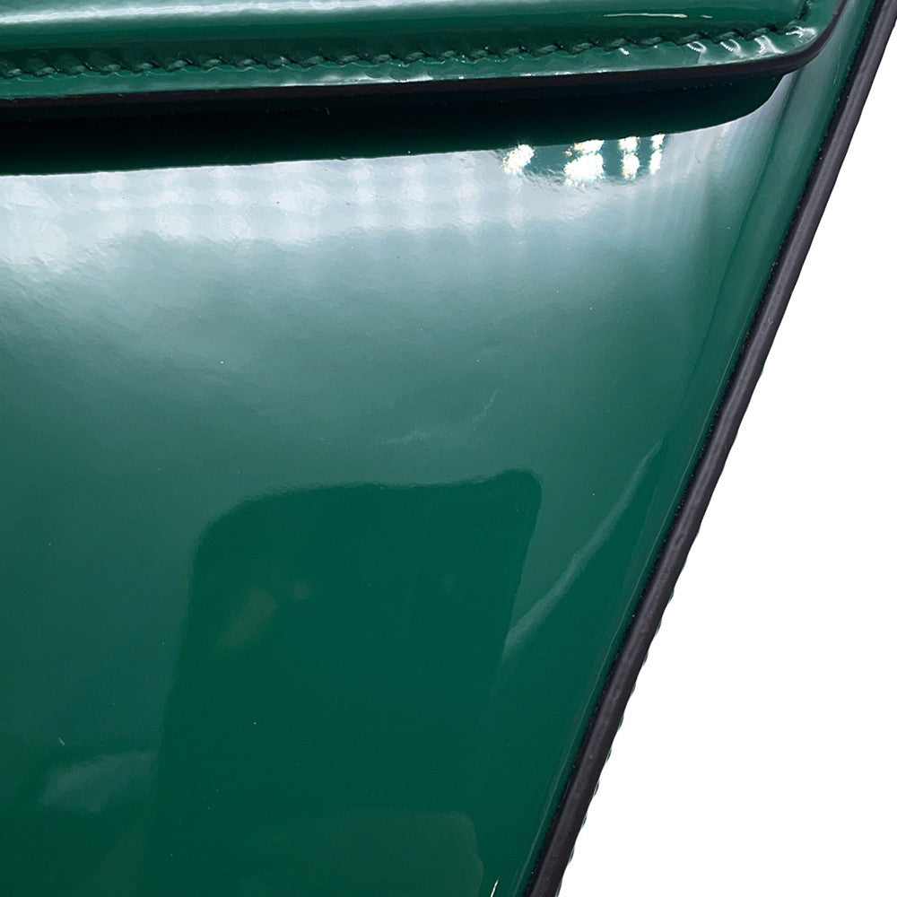 GUCCI Sylvie 2wayBag Green589479 Patent Leather