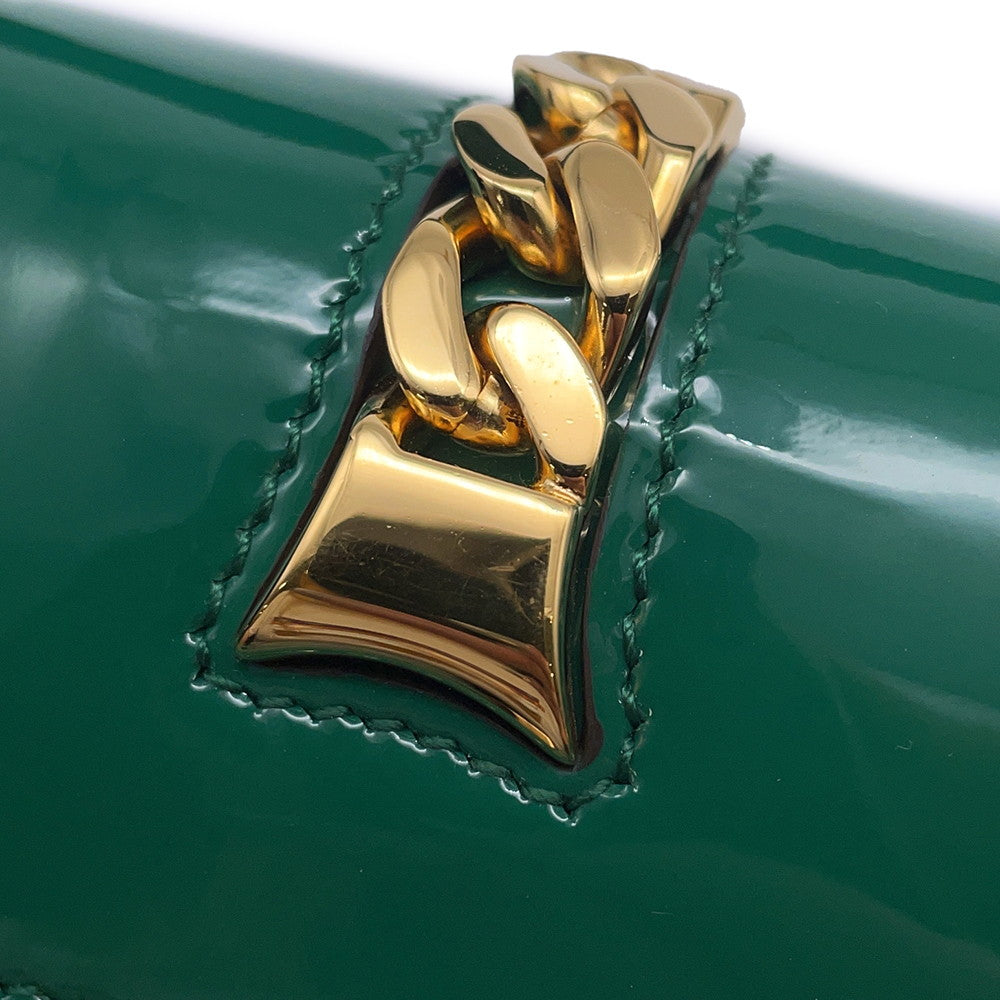 GUCCI Sylvie 2wayBag Green589479 Patent Leather