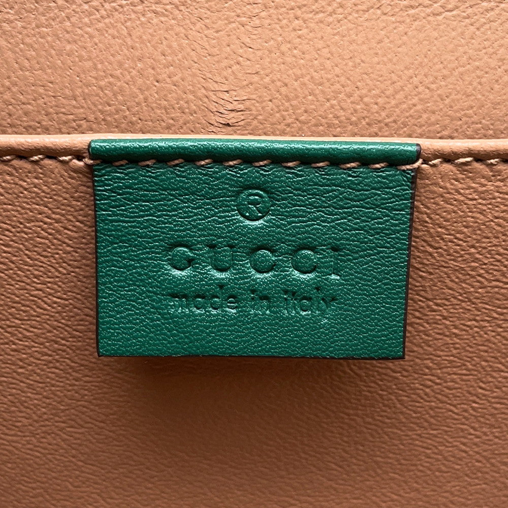 GUCCI Sylvie 2wayBag Green589479 Patent Leather