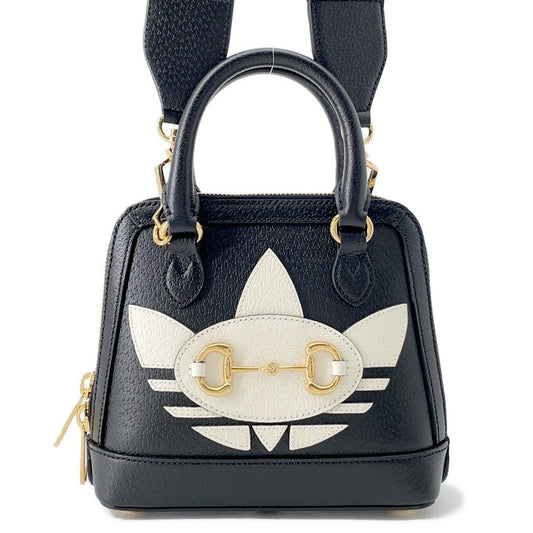 GUCCI GUCCIxadidas Horsebit1955 Shoulder Bag Black677212 Leather