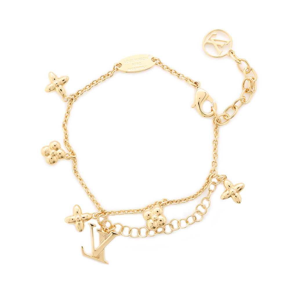 LOUIS VUITTON Bracelet・LV Flora Gram BlancM0940A Metal Beads