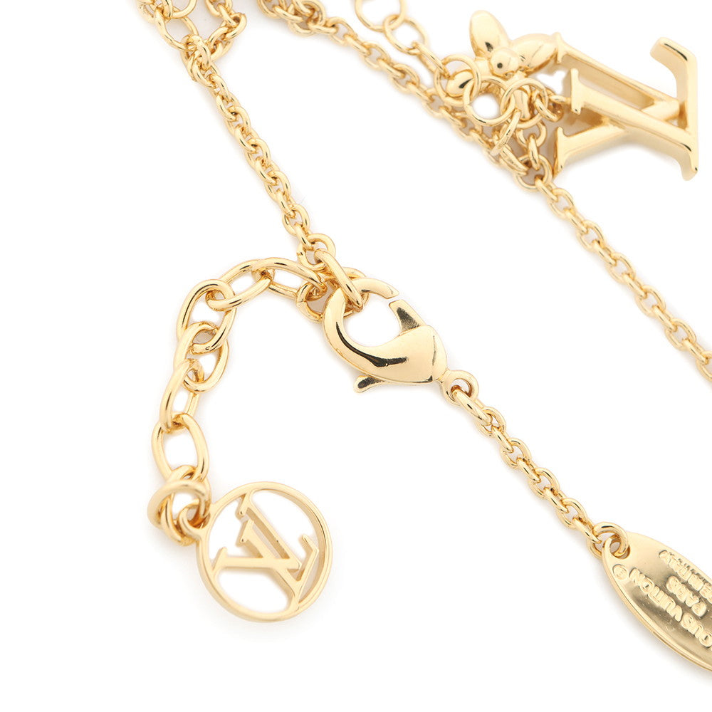 LOUIS VUITTON Bracelet・LV Flora Gram BlancM0940A Metal Beads