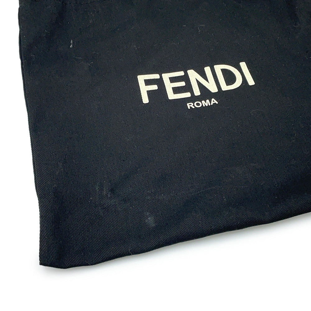 FENDI Peekaboo CrystalFF Handbag 2WAY Black8BN335 suede Size Petit