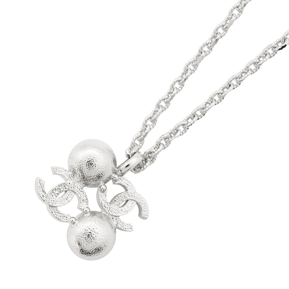 CHANEL CC Logo Faux Pearl  NecklaceA723 Metal Faux Pearl  Rhinestone