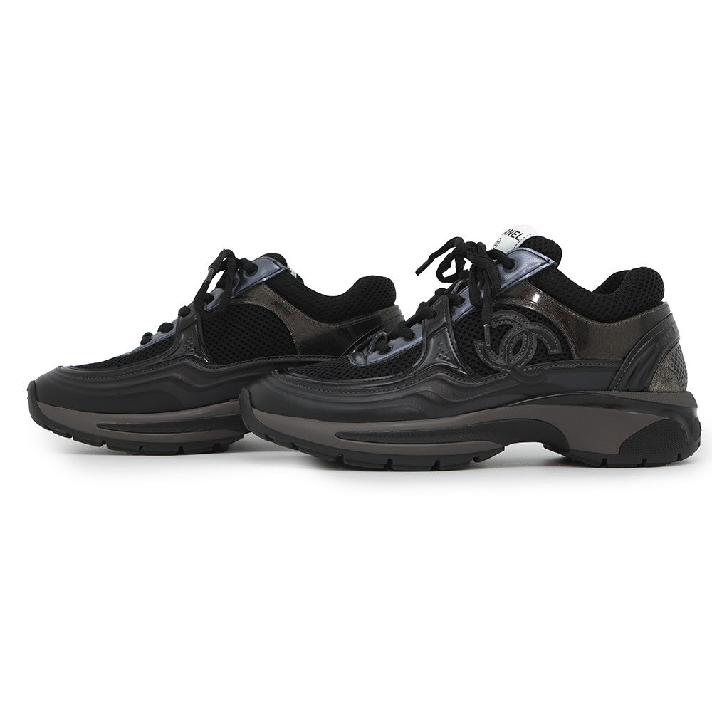 CHANEL Sneakers BlackG45077 Nylon Laminate Size 36
