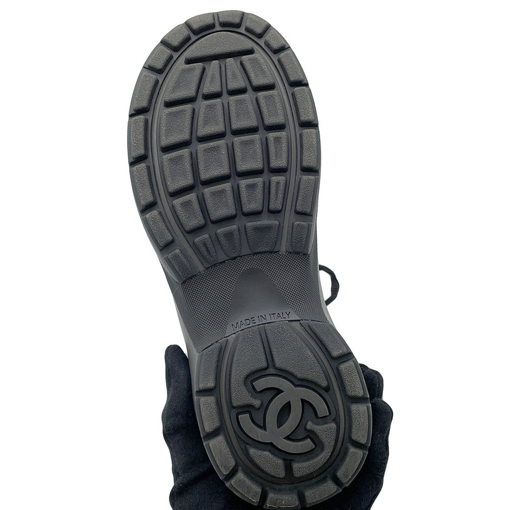 CHANEL Sneakers BlackG45077 Nylon Laminate Size 36