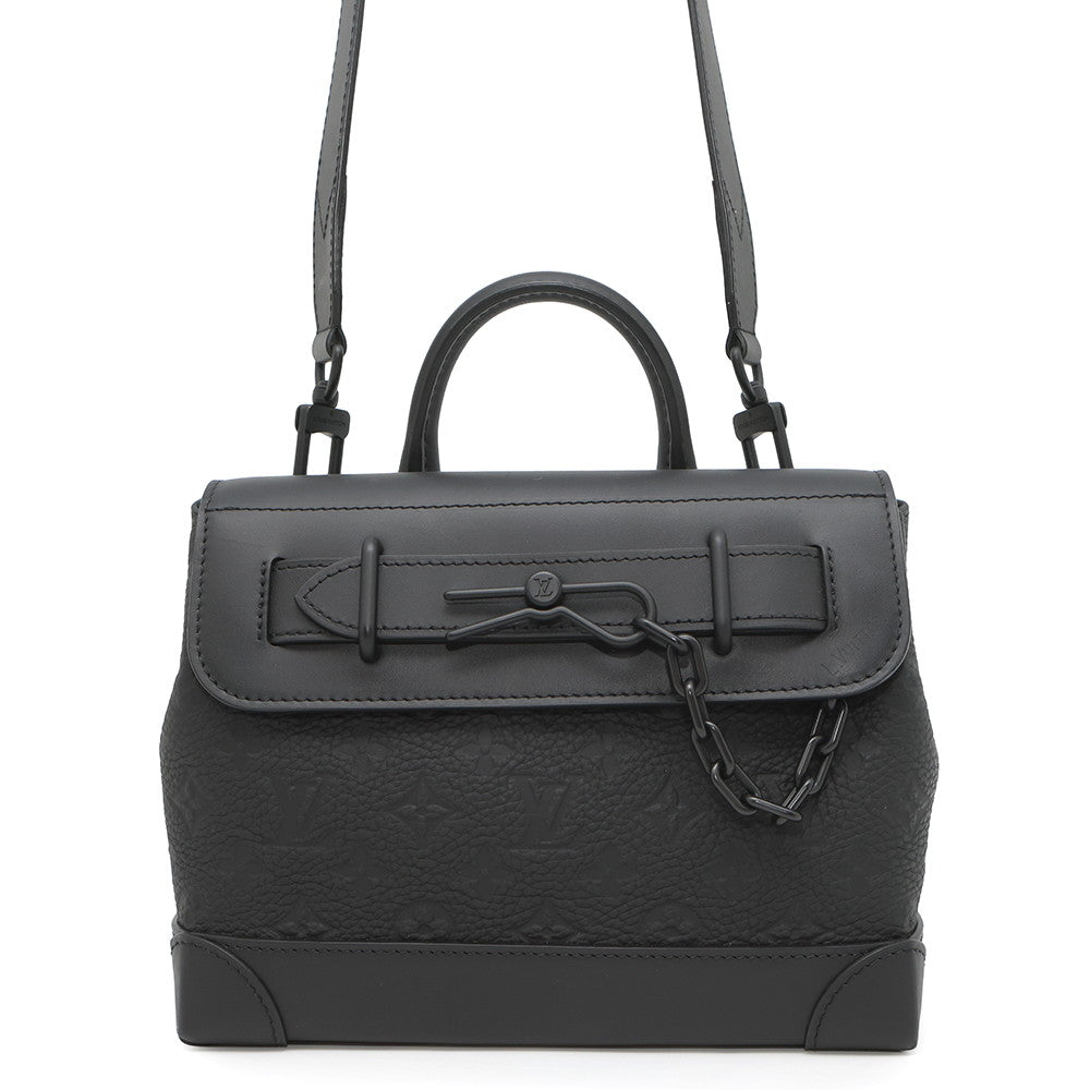 LOUIS VUITTON Steamer NoirM24436 Monogram・Taurillon Size PM