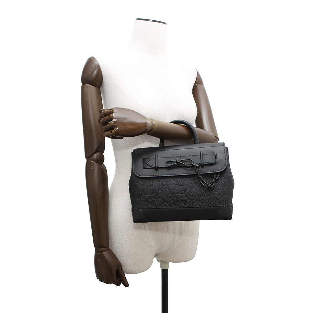 LOUIS VUITTON Steamer NoirM24436 Monogram・Taurillon Size PM