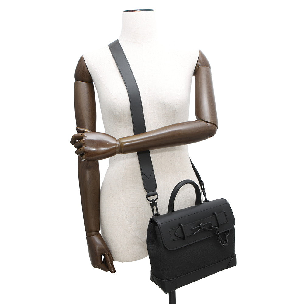 LOUIS VUITTON Steamer NoirM24436 Monogram・Taurillon Size PM