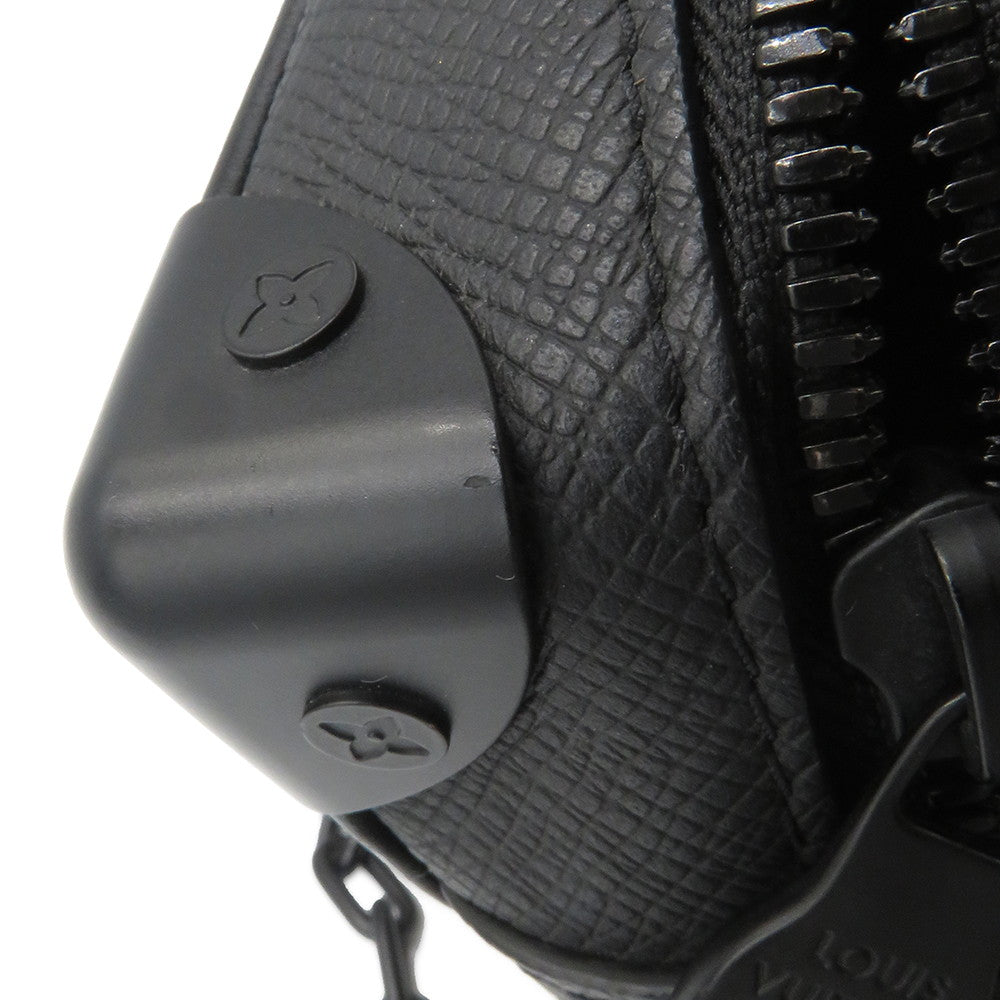 LOUIS VUITTON Mini Soft Trunk Noir/Righe RainbowM30351 Taiga Leather Size Mini