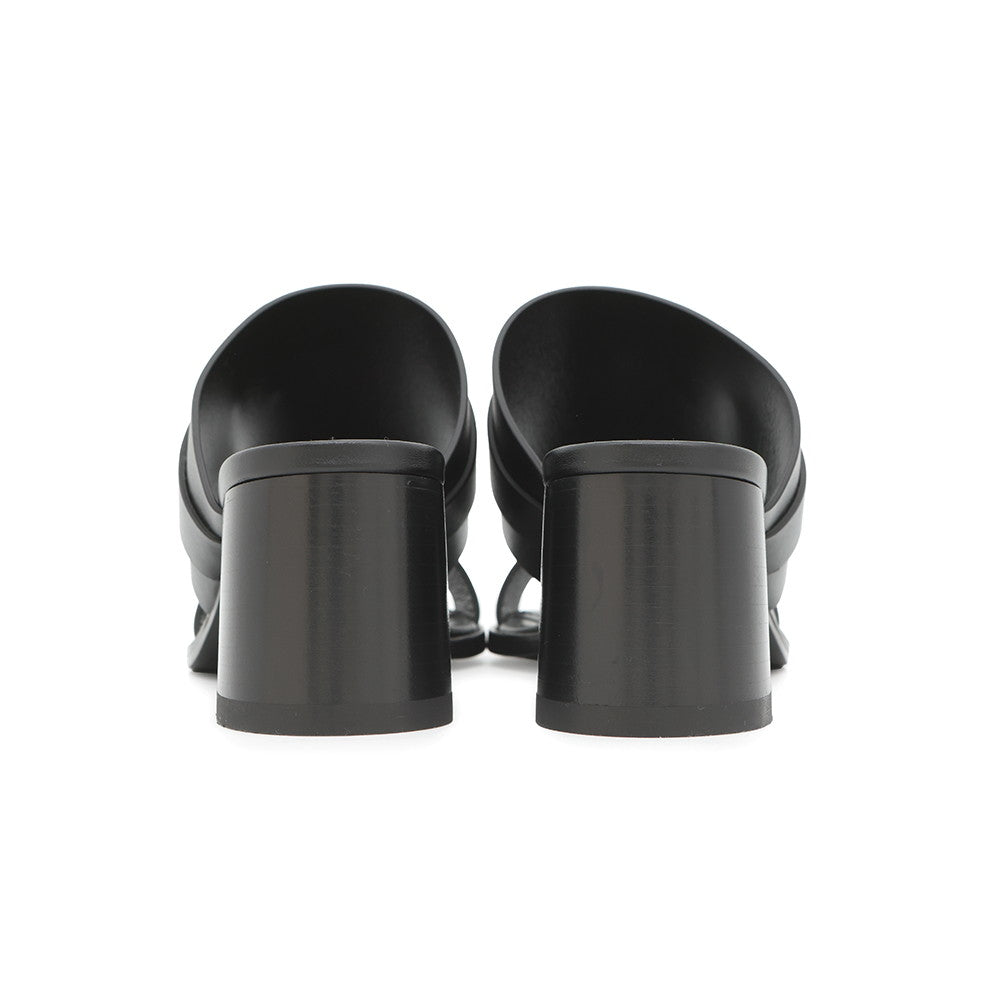 HERMES Sandals 《Cute》 60 Black Calf Leather Size 36 1/2