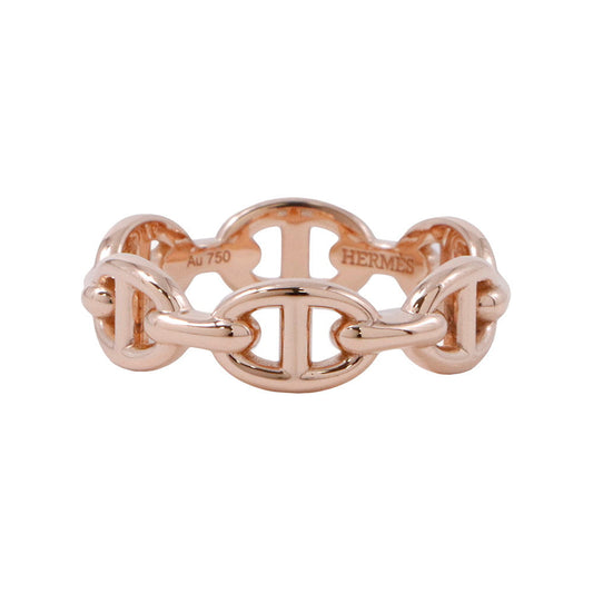 HERMES Chaine d'Ancre Anchene Ring Size PM/53/#13 18K Pink Gold