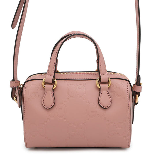 GUCCI GG Super Mini 2WAY Handbag Pink790130 Leather