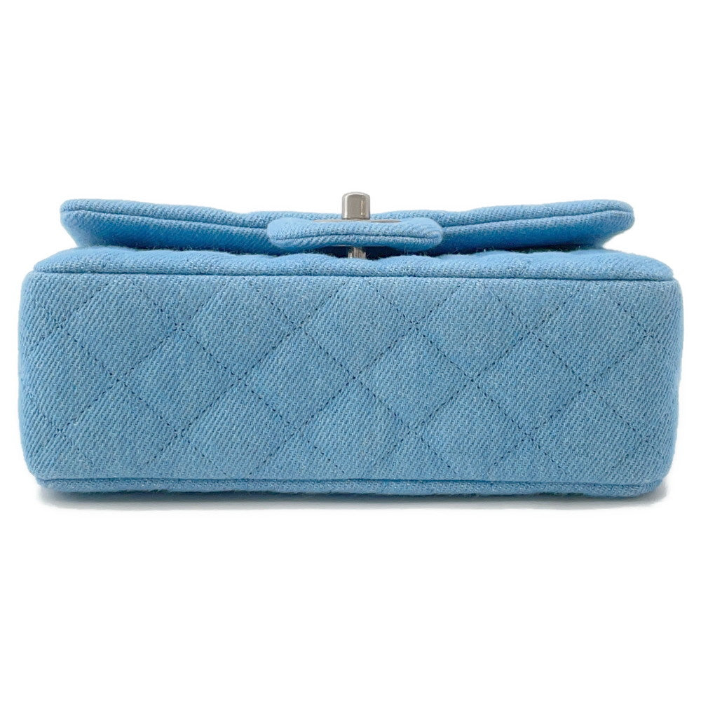 CHANEL Mini Matelasse ChainShoulder Bag BlueA69900 Denim Size 20