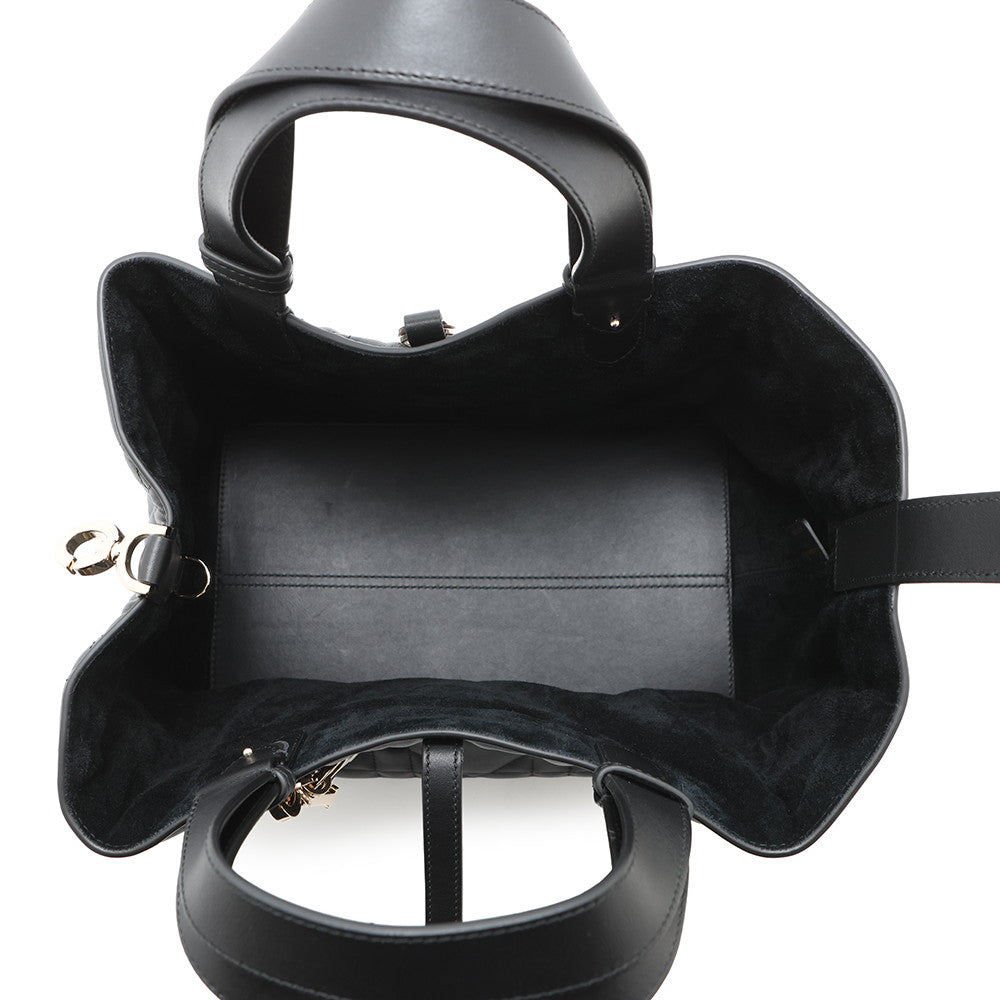 Dior To Jules Macrocannage BlackM2821OSHJ Calf Leather Size Medium