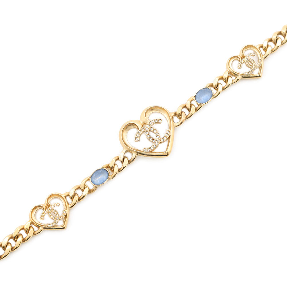 CHANEL CC Logo Heart Necklace/ChokerABA081 Metal Stone