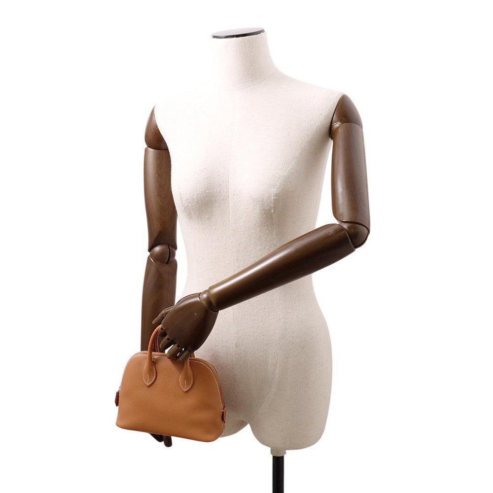 HERMES Bolide 1923 Gold Evercolor Size Mini