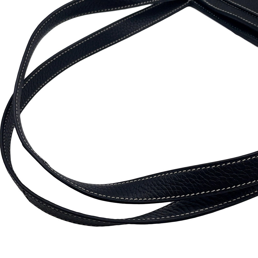 HERMES Cabas Sellier Black Taurillon Clemence Size 31