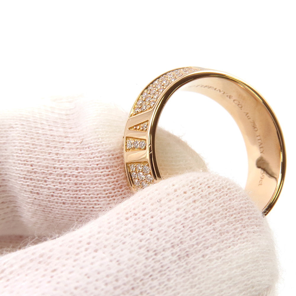 TIFFANY&Co. Atlas X Closed Wide Ring Size Approximately No. 14 18K Pink Gold