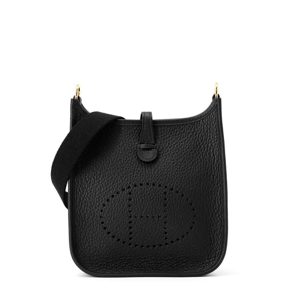 HERMES Evelyne Amazon Long Black Taurillon Clemence Size TPM