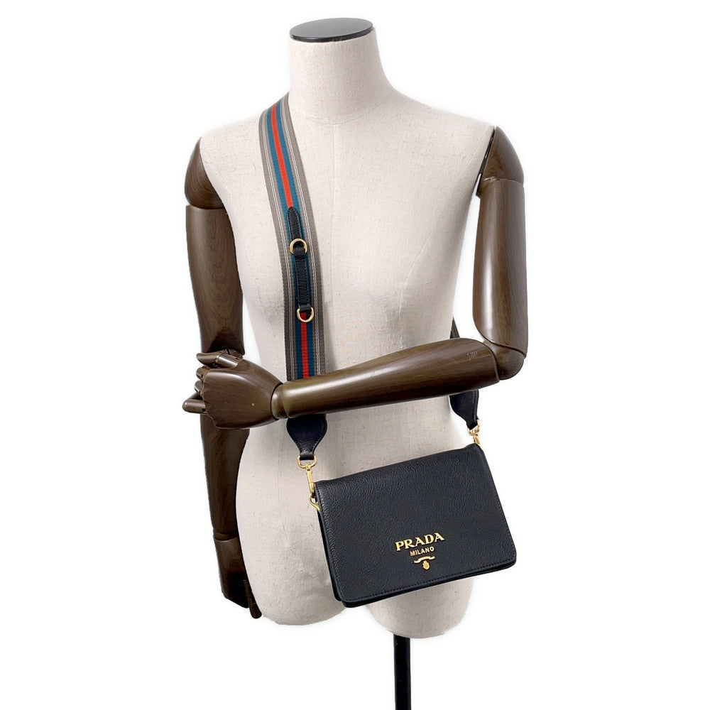 PRADA 2way Shoulder Bag Black1BD102 Leather