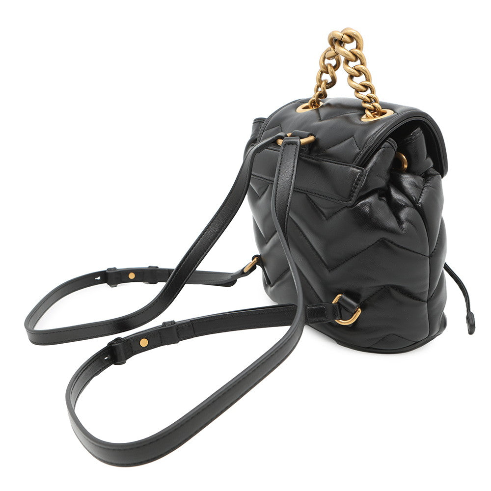 GUCCI GG Marmont Mini Backpack Black777253 Leather