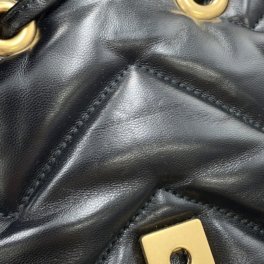 GUCCI GG Marmont Mini Backpack Black777253 Leather