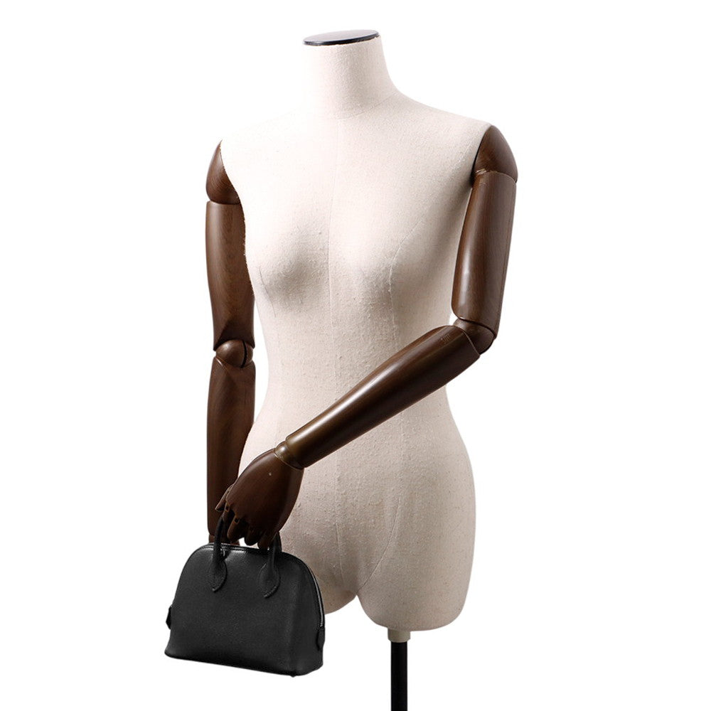 HERMES Bolide 1923 Sangle Cortage Black Chevre Siamese Character Size Mini