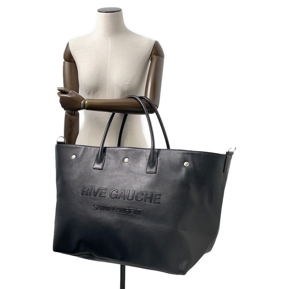 SAINT LAURENT PARIS Rive Gauche Tote Bag Black707651 Leather