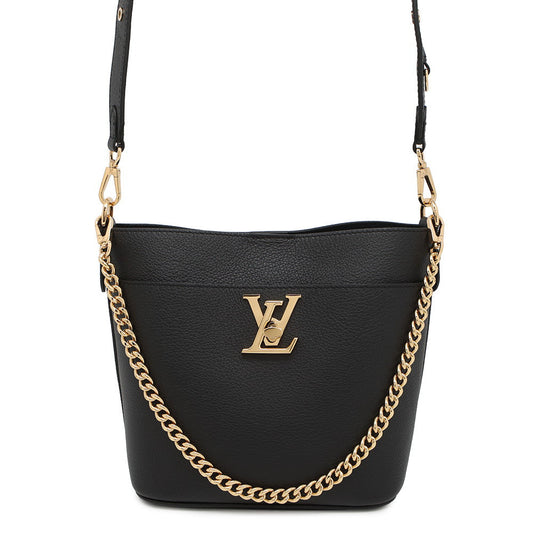 LOUIS VUITTON Padlock & Walk BlackM24006 Grained Calf Leather