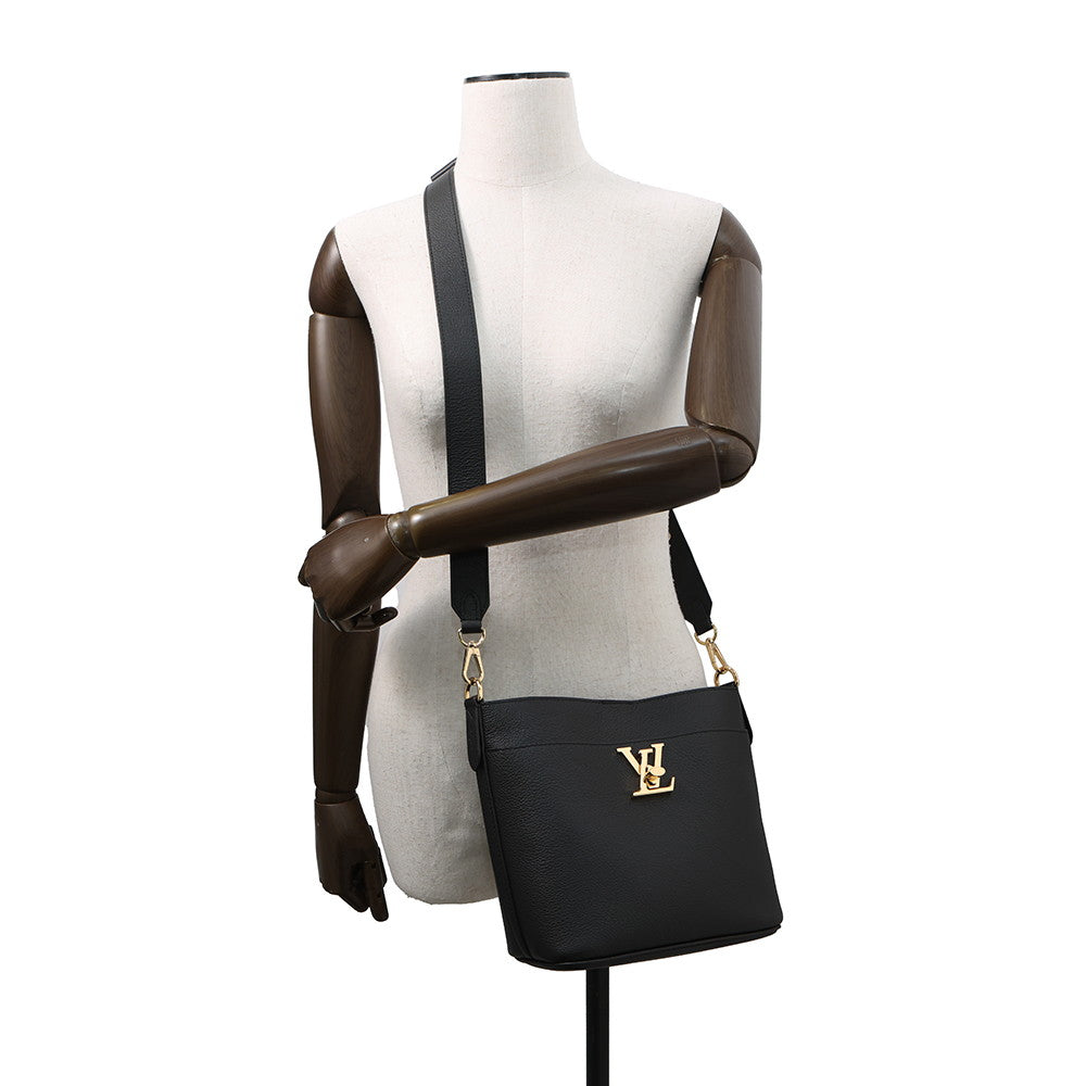 LOUIS VUITTON Padlock & Walk BlackM24006 Grained Calf Leather