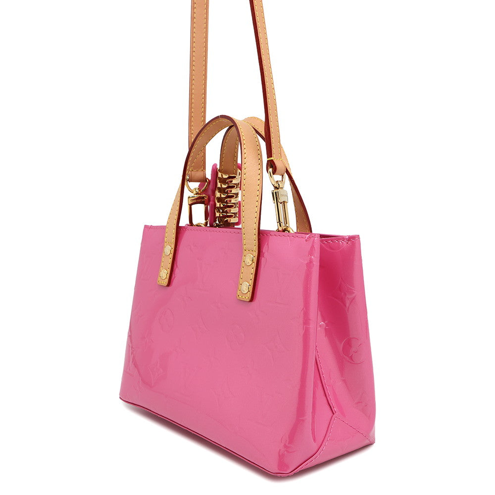 LOUIS VUITTON LV Remix Reade Neon PinkM24028 Monogram Vernis Leather Size PM