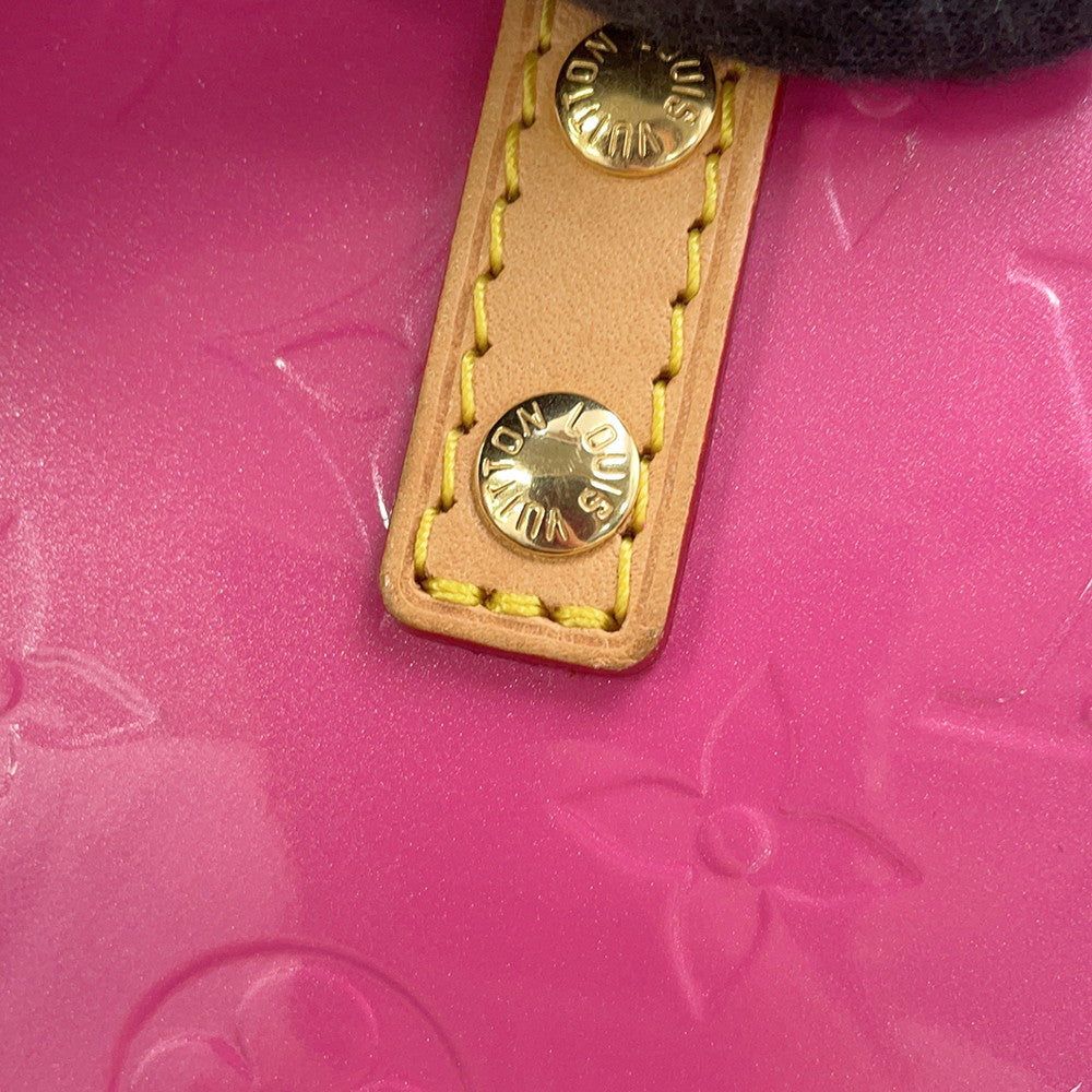 LOUIS VUITTON LV Remix Reade Neon PinkM24028 Monogram Vernis Leather Size PM